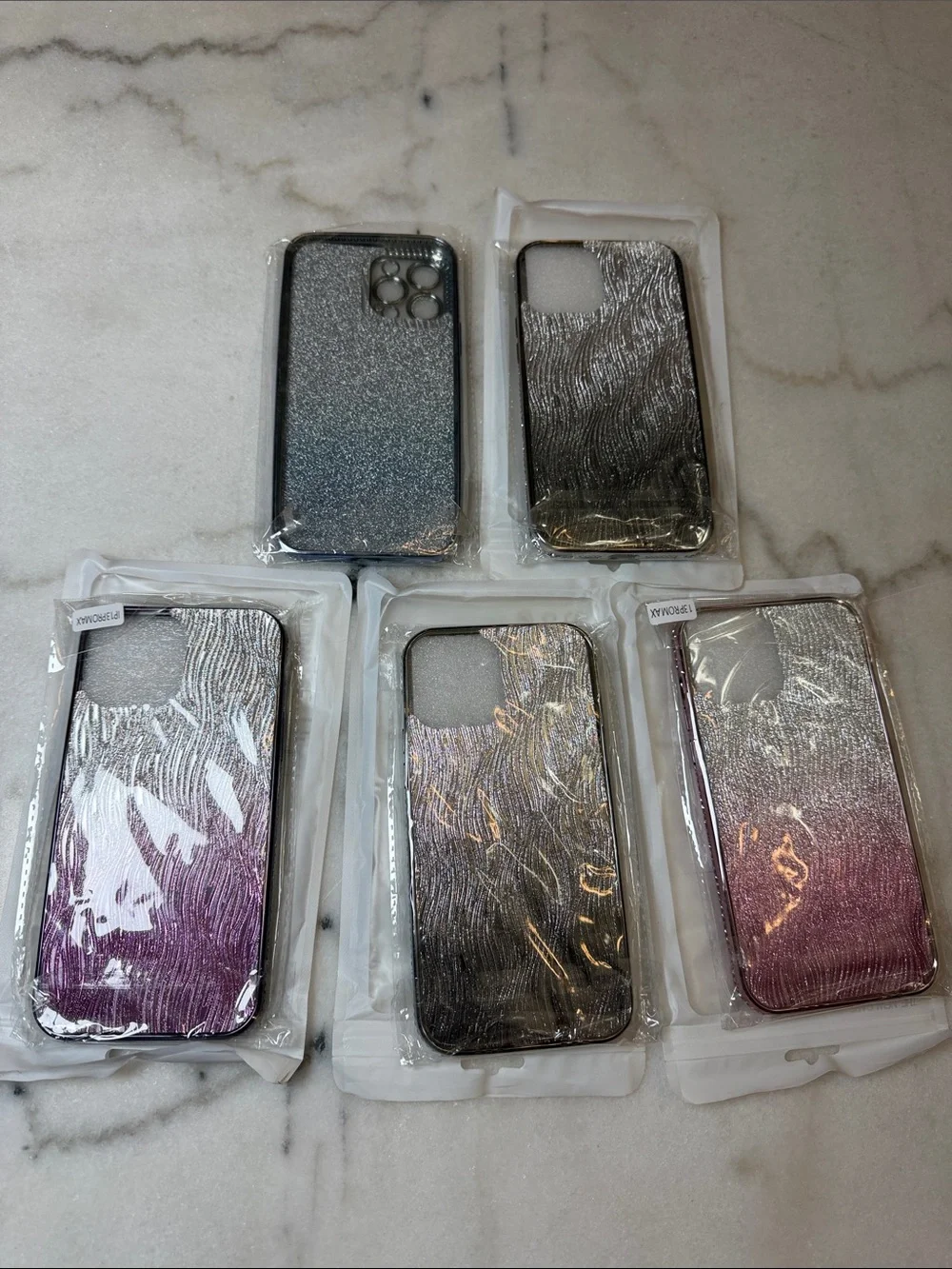 Glitter MagSafe-Compatible Phone Case with Ring - Multiple Colors